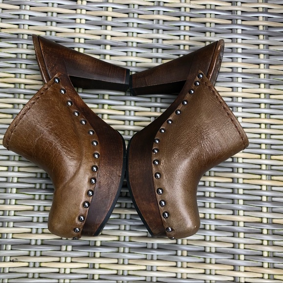 Vintage Prada Wooden Clogs 37 Mules Sandals 7 Y2K - Picture 3 of 16